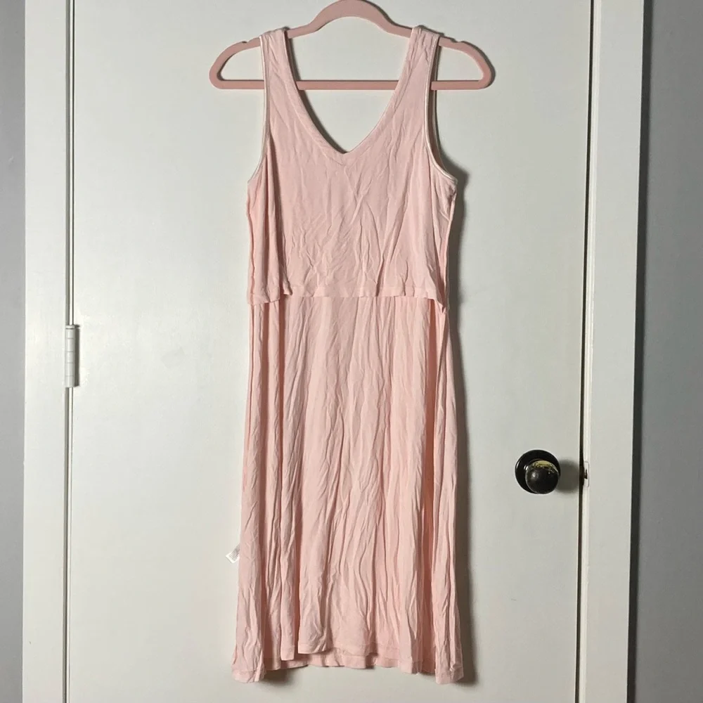 Faceplant Dreamwear Pastel Pink V-Neck Sleeveless Tank Nightgown Size Small - Picture 7 of 16